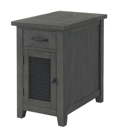 Martin Svensson Home -  Rustic Chairside Table with Power, Grey - 890179 veiw 3