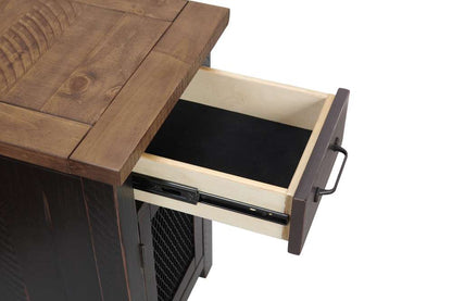 Martin Svensson Home -  Rustic Chairside Table with Power, Antique Black and Honey - 890175 veiw 4