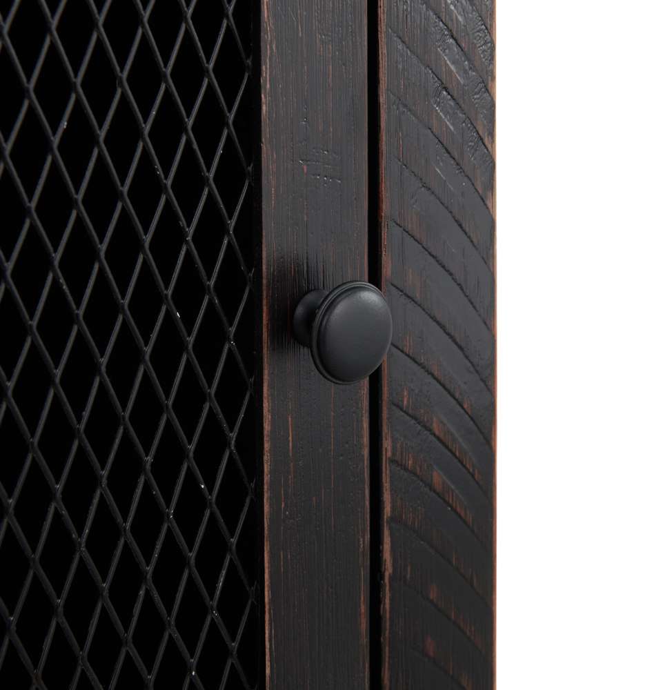 Martin Svensson Home -  Rustic Chairside Table with Power, Antique Black and Honey - 890175 veiw 5