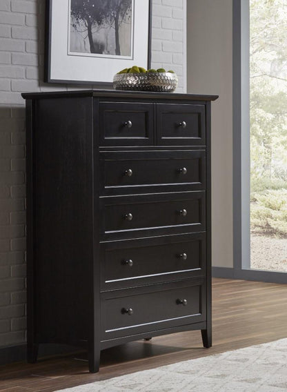 Modus Furniture - Paragon Five Drawer Chest in Black - 4N0284 veiw 1