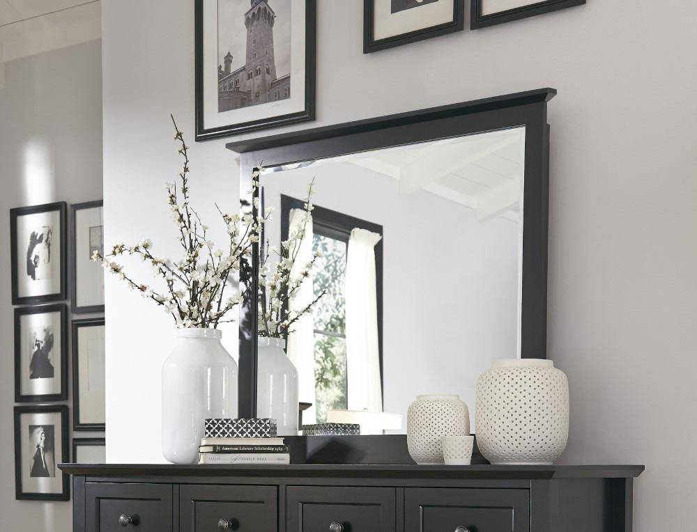 Modus Furniture - Paragon Beveled Glass Mirror in Black - 4N0283 veiw 1