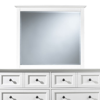 Modus Furniture - Paragon Beveled Glass Mirror in White - 4NA483 veiw 3
