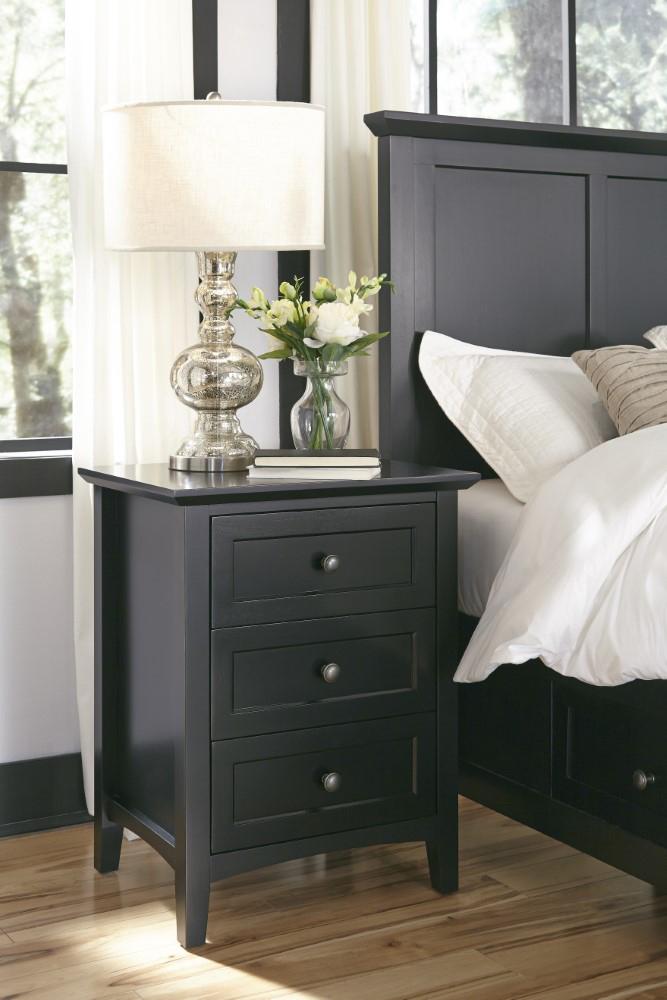Modus Furniture - Paragon Three Drawer Nightstand in Black - 4N0281 veiw 1