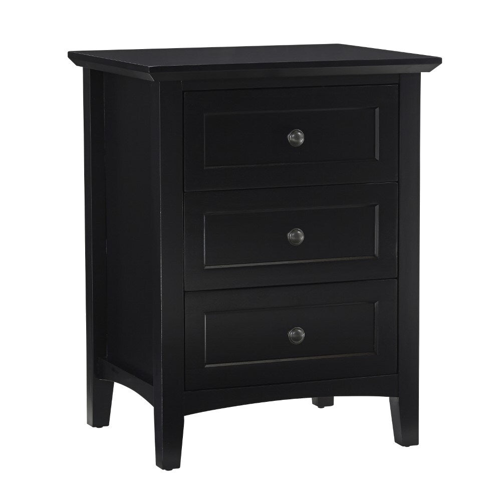 Modus Furniture - Paragon Three Drawer Nightstand in Black - 4N0281 veiw 3