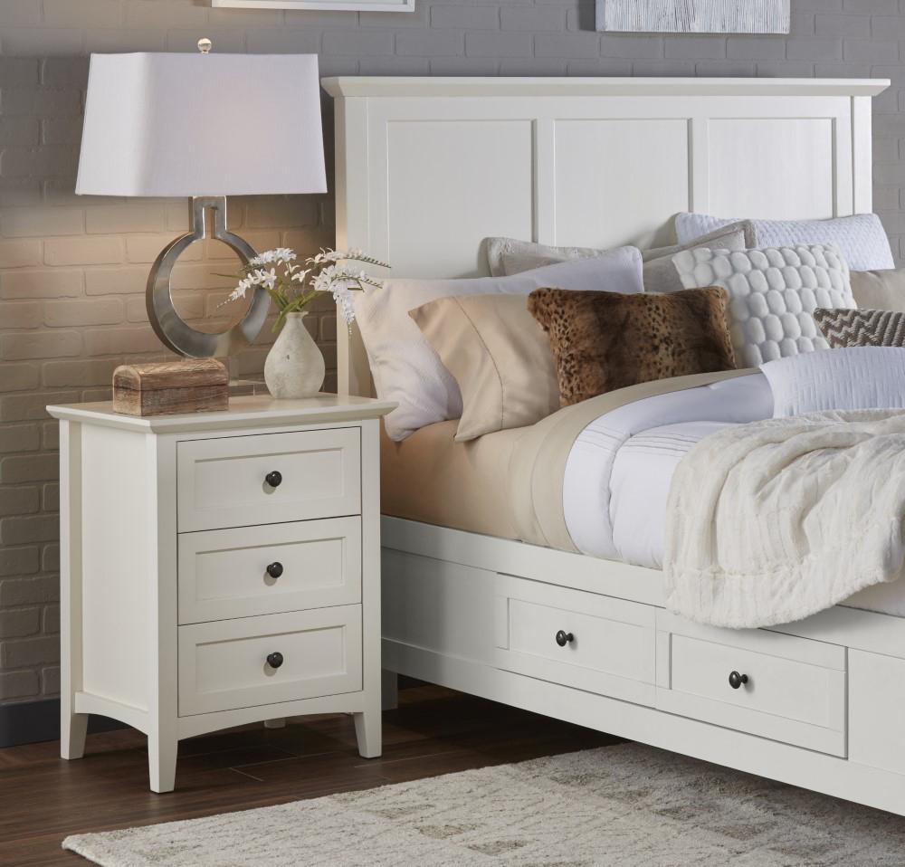 Modus Furniture - Paragon Three Drawer Nightstand in White - 4NA481 veiw 1