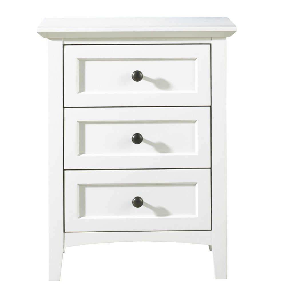 Modus Furniture - Paragon Three Drawer Nightstand in White - 4NA481 veiw 3