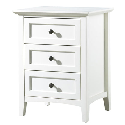 Modus Furniture - Paragon Three Drawer Nightstand in White - 4NA481 veiw 4