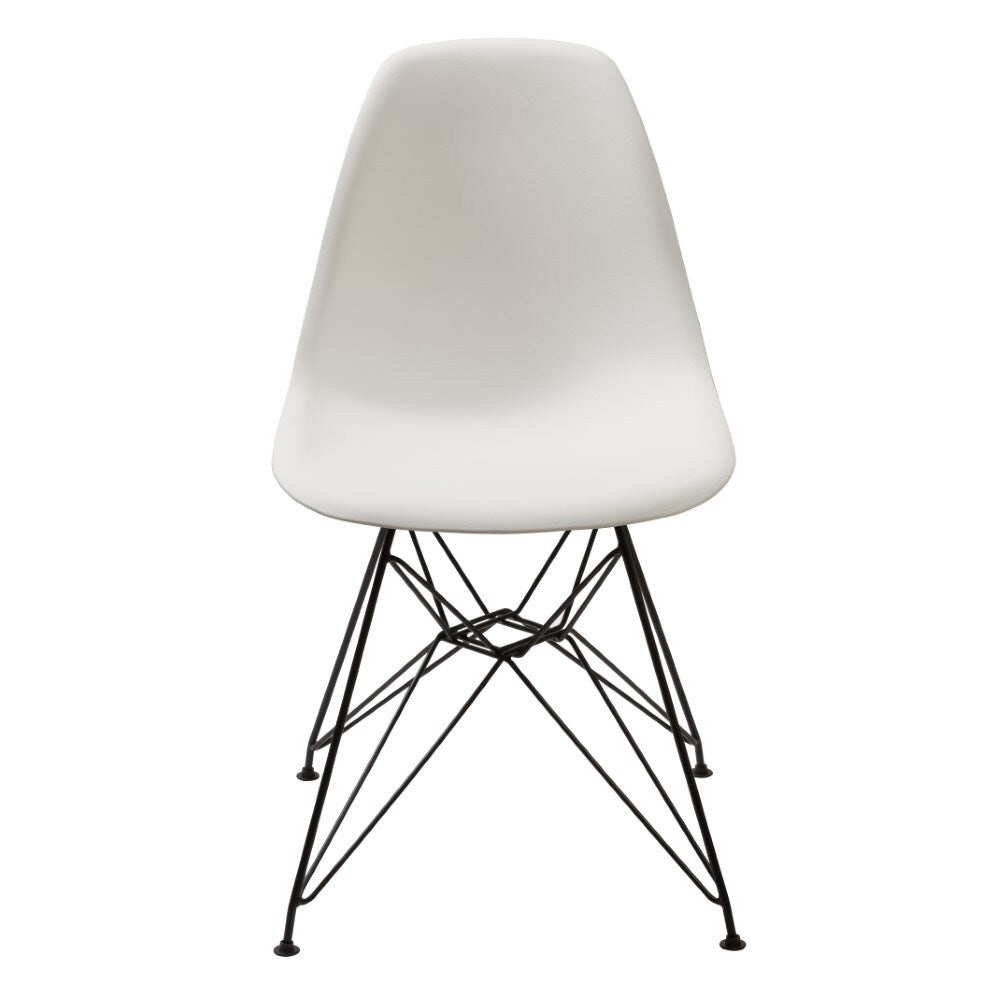 Modus Furniture - Rostock Molded Plastic Wire Base Dining Chair in White (Set of 2) - 9LA466R veiw 1