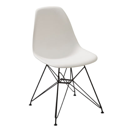Modus Furniture - Rostock Molded Plastic Wire Base Dining Chair in White (Set of 2) - 9LA466R veiw 2