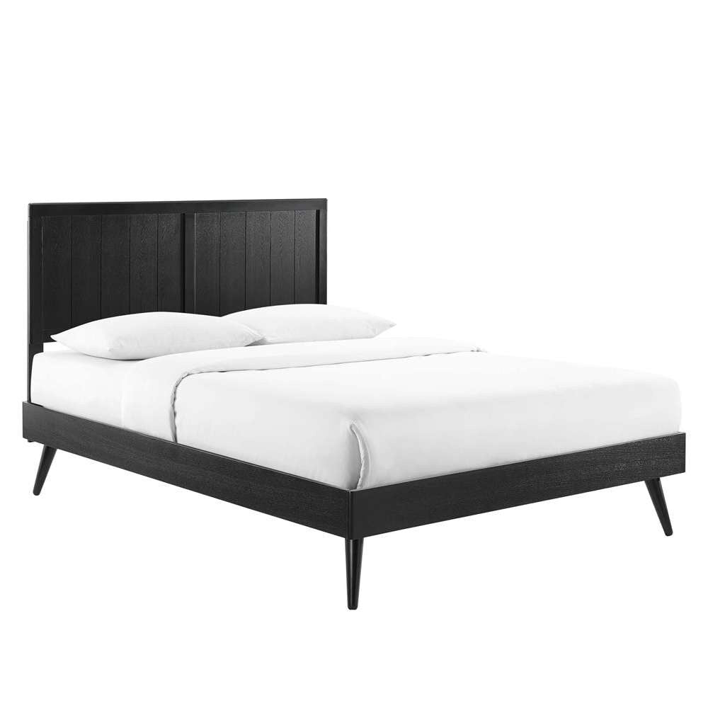 Modway - Alana King Wood Platform Bed With Splayed Legs - MOD-6620-BLK veiw 2