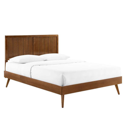Modway - Alana King Wood Platform Bed With Splayed Legs - MOD-6620-WAL veiw 2