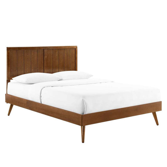 Modway - Alana Twin Wood Platform Bed With Splayed Legs - MOD-6621-WAL veiw 1