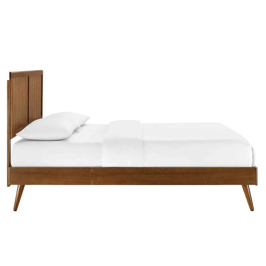 Modway - Alana Twin Wood Platform Bed With Splayed Legs - MOD-6621-WAL veiw 2