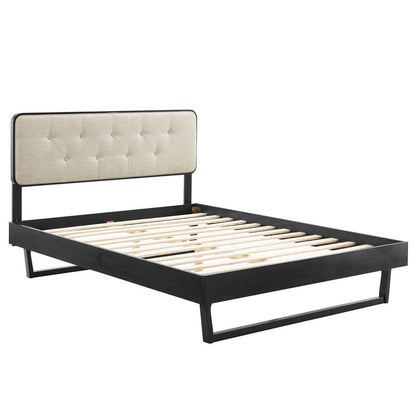Modway - Bridgette Full Wood Platform Bed With Angular Frame - MOD-6643-BLK-BEI veiw 3