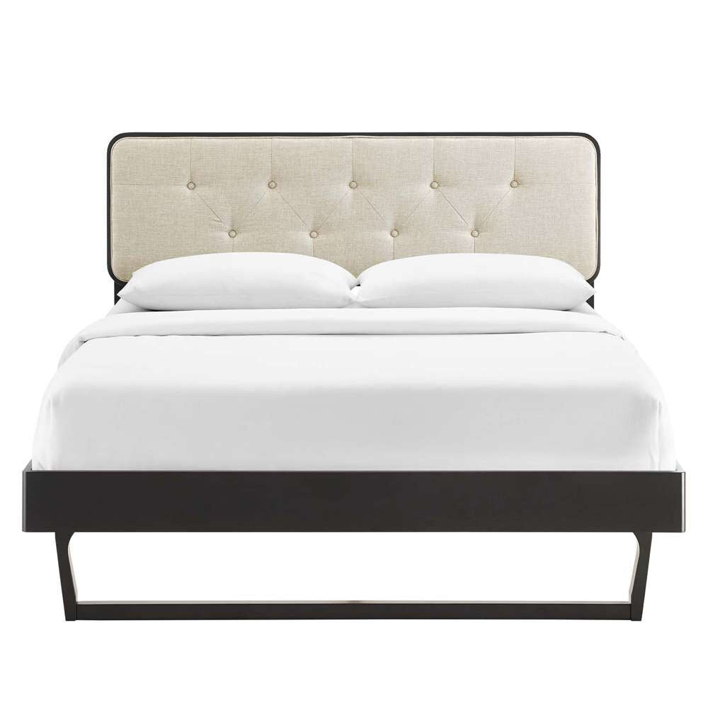 Modway - Bridgette Full Wood Platform Bed With Angular Frame - MOD-6643-BLK-BEI veiw 5