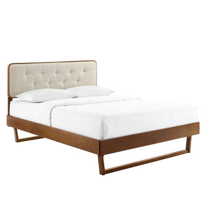 Modway - Bridgette Full Wood Platform Bed With Angular Frame - MOD-6643-WAL-BEI veiw 1