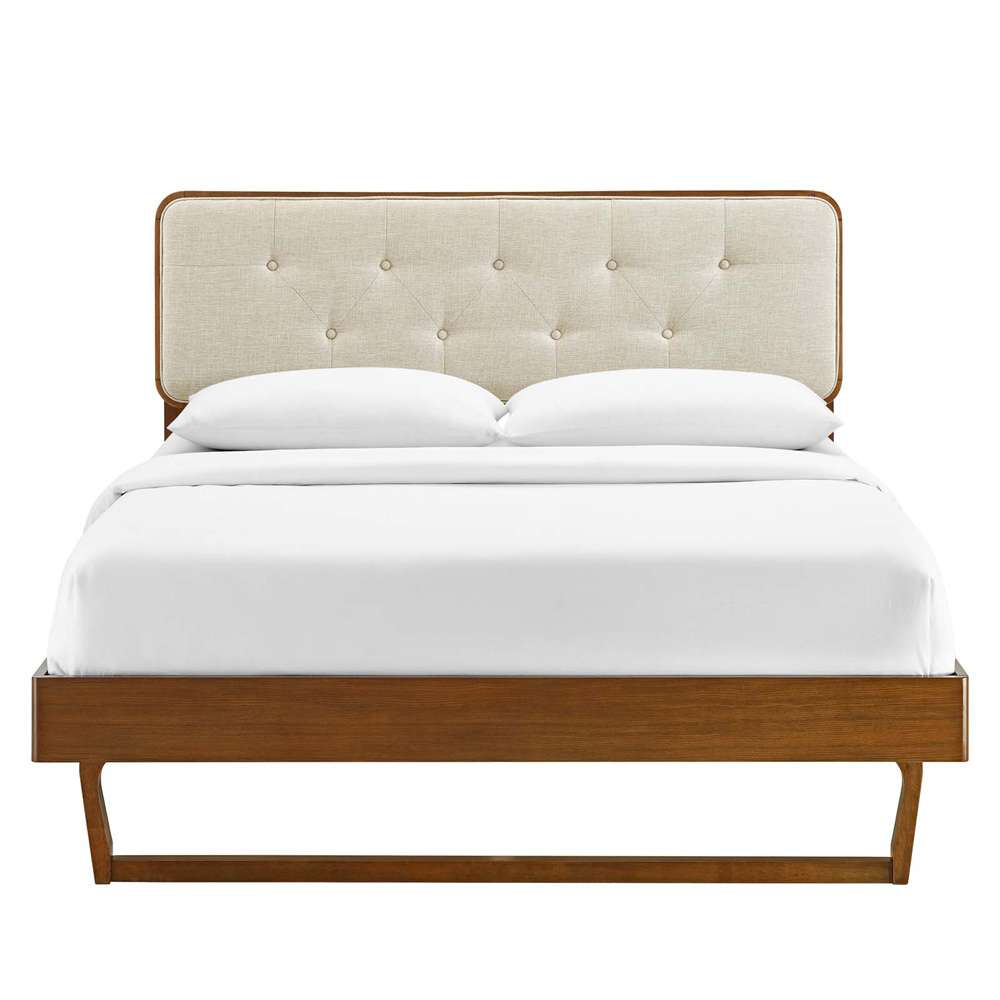 Modway - Bridgette Full Wood Platform Bed With Angular Frame - MOD-6643-WAL-BEI veiw 5