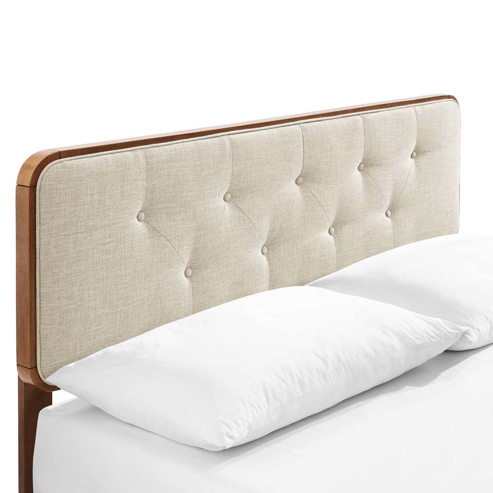 Modway - Bridgette Full Wood Platform Bed With Angular Frame - MOD-6643-WAL-BEI veiw 6