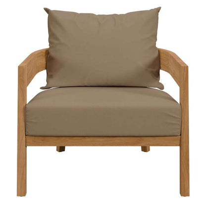 Modway - Brisbane 3-Piece Teak Wood Outdoor Patio Set - EEI-5835-NAT-LBR veiw 6