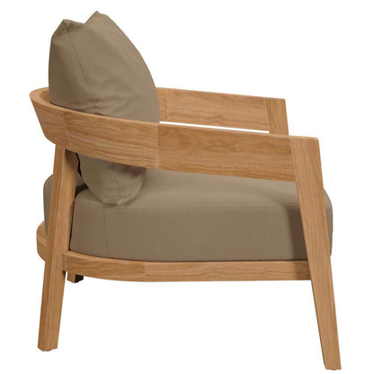 Modway - Brisbane Teak Wood Outdoor Patio Armchair - EEI-5602-NAT-LBR veiw 3