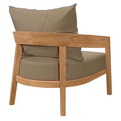Modway - Brisbane Teak Wood Outdoor Patio Armchair - EEI-5602-NAT-LBR veiw 4