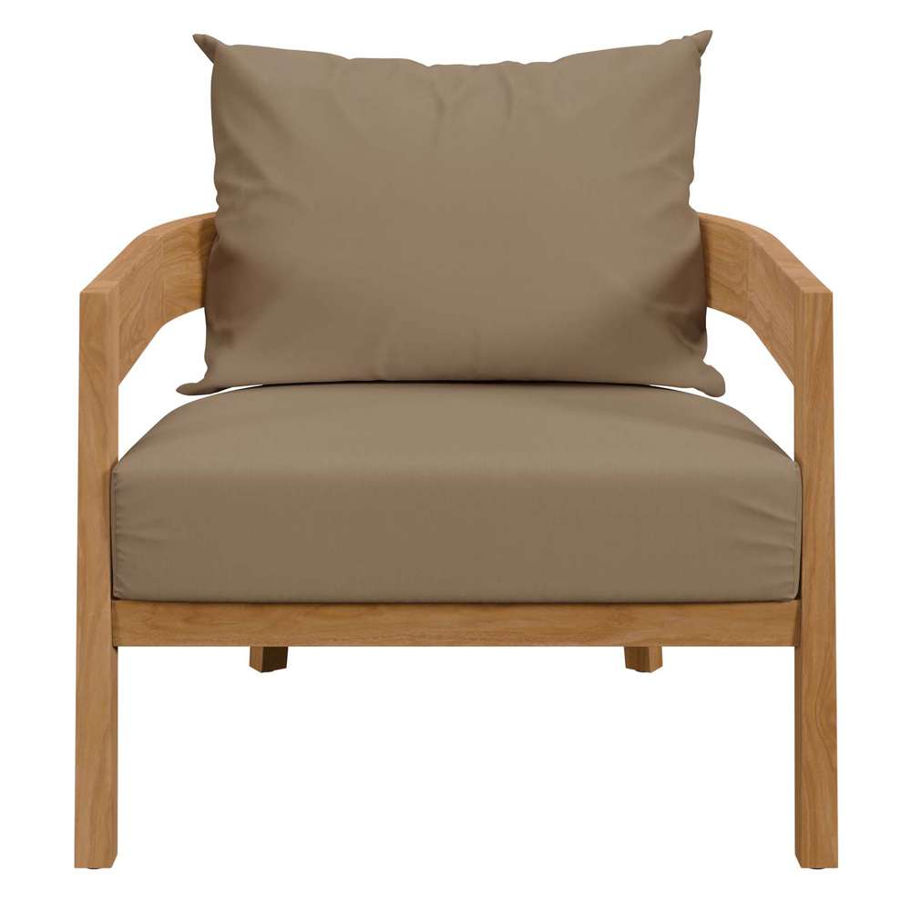 Modway - Brisbane Teak Wood Outdoor Patio Armchair - EEI-5602-NAT-LBR veiw 5