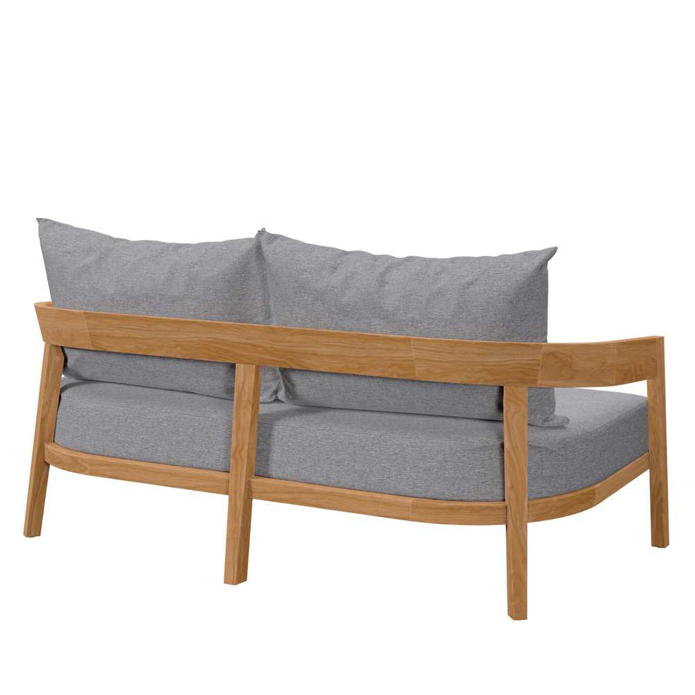 Modway - Brisbane Teak Wood Outdoor Patio Loveseat - EEI-5601-NAT-GRY veiw 4