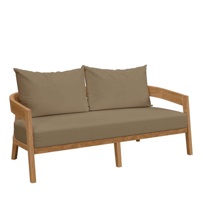 Modway - Brisbane Teak Wood Outdoor Patio Loveseat - EEI-5601-NAT-LBR veiw 1