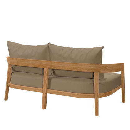 Modway - Brisbane Teak Wood Outdoor Patio Loveseat - EEI-5601-NAT-LBR veiw 4