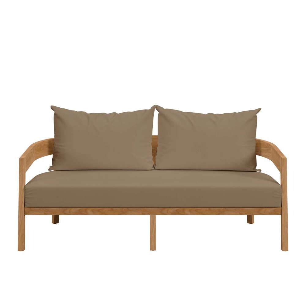 Modway - Brisbane Teak Wood Outdoor Patio Loveseat - EEI-5601-NAT-LBR veiw 5