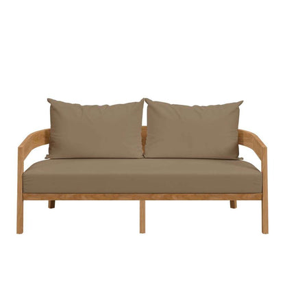 Modway - Brisbane Teak Wood Outdoor Patio Loveseat - EEI-5601-NAT-LBR veiw 5