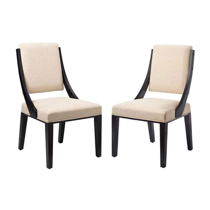 Modway - Cambridge Upholstered Fabric Dining Chairs - (Set of 2) - EEI-4553-BEI veiw 2