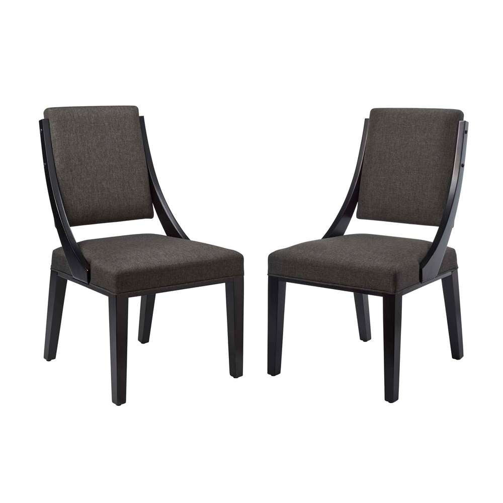 Modway - Cambridge Upholstered Fabric Dining Chairs - (Set of 2) - EEI-4553-GRY veiw 2