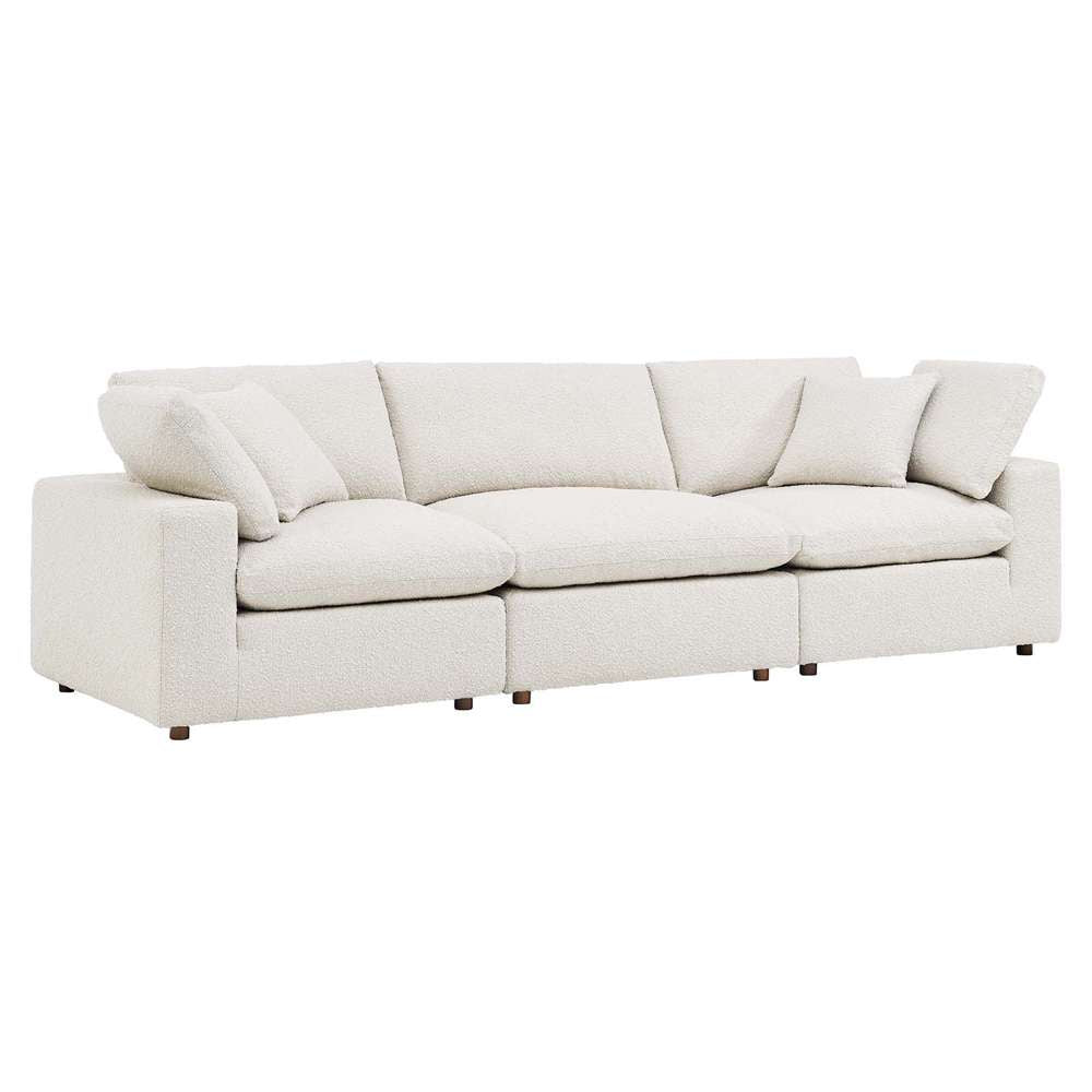 Modway - Commix Down Filled Overstuffed Boucle Fabric 3-Seater Sofa - EEI-6362-IVO veiw 2