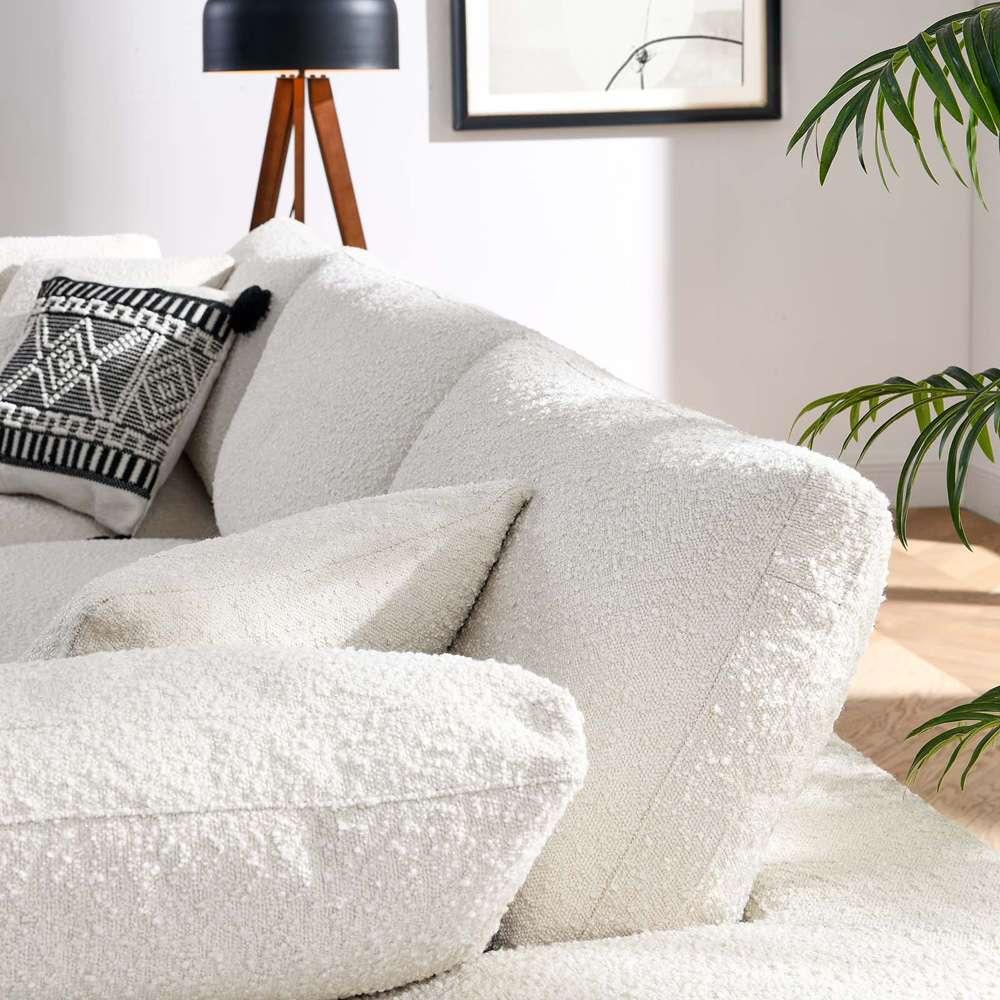 Modway - Commix Down Filled Overstuffed Boucle Fabric 3-Seater Sofa - EEI-6362-IVO veiw 4