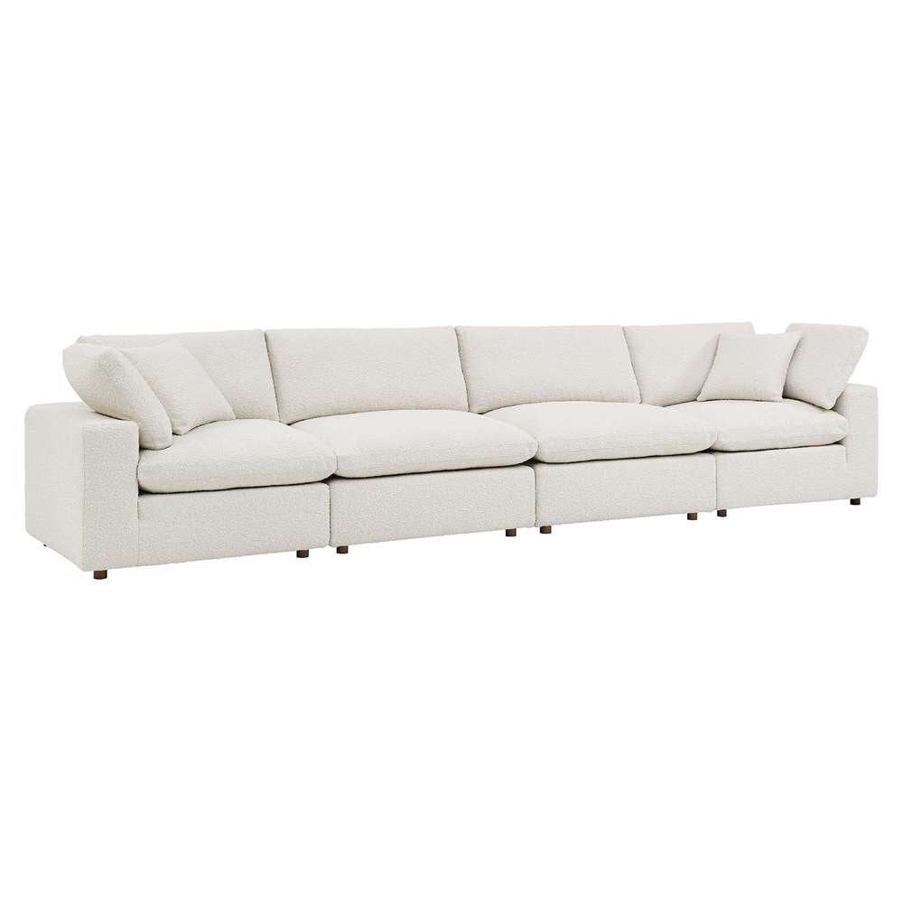 Modway - Commix Down Filled Overstuffed Boucle Fabric 4-Seater Sofa in Ivory - EEI-6364-IVO veiw 2