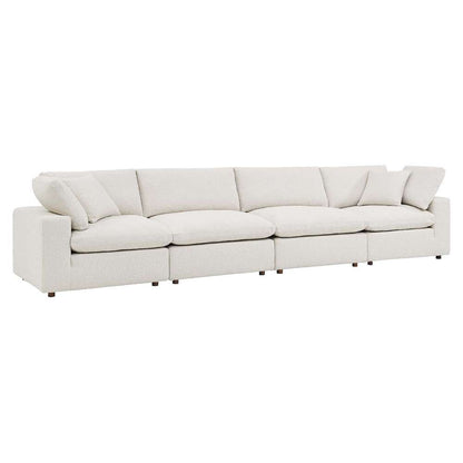 Modway - Commix Down Filled Overstuffed Boucle Fabric 4-Seater Sofa in Ivory - EEI-6364-IVO veiw 2