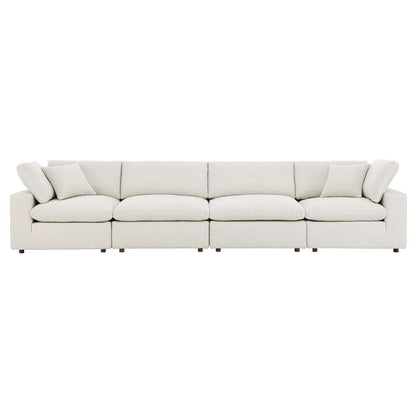 Modway - Commix Down Filled Overstuffed Boucle Fabric 4-Seater Sofa in Ivory - EEI-6364-IVO veiw 3