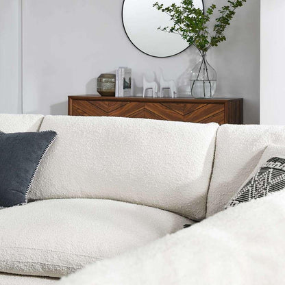 Modway - Commix Down Filled Overstuffed Boucle Fabric 5-Piece Sectional Sofa in Ivory - EEI-6367-IVO veiw 4