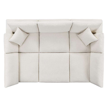 Modway - Commix Down Filled Overstuffed Boucle Fabric 6-Piece Sectional Sofa in Ivory - EEI-6372-IVO veiw 3