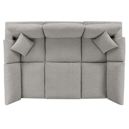 Modway - Commix Down Filled Overstuffed Boucle Fabric 6-Piece Sectional Sofa in Light Gray - EEI-6372-LGR veiw 3