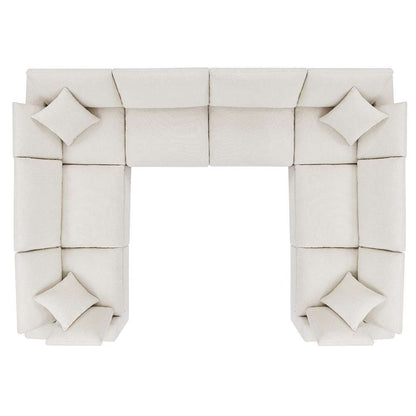 Modway - Commix Down Filled Overstuffed Boucle Fabric 8-Piece Sectional Sofa - EEI-6371-IVO veiw 3
