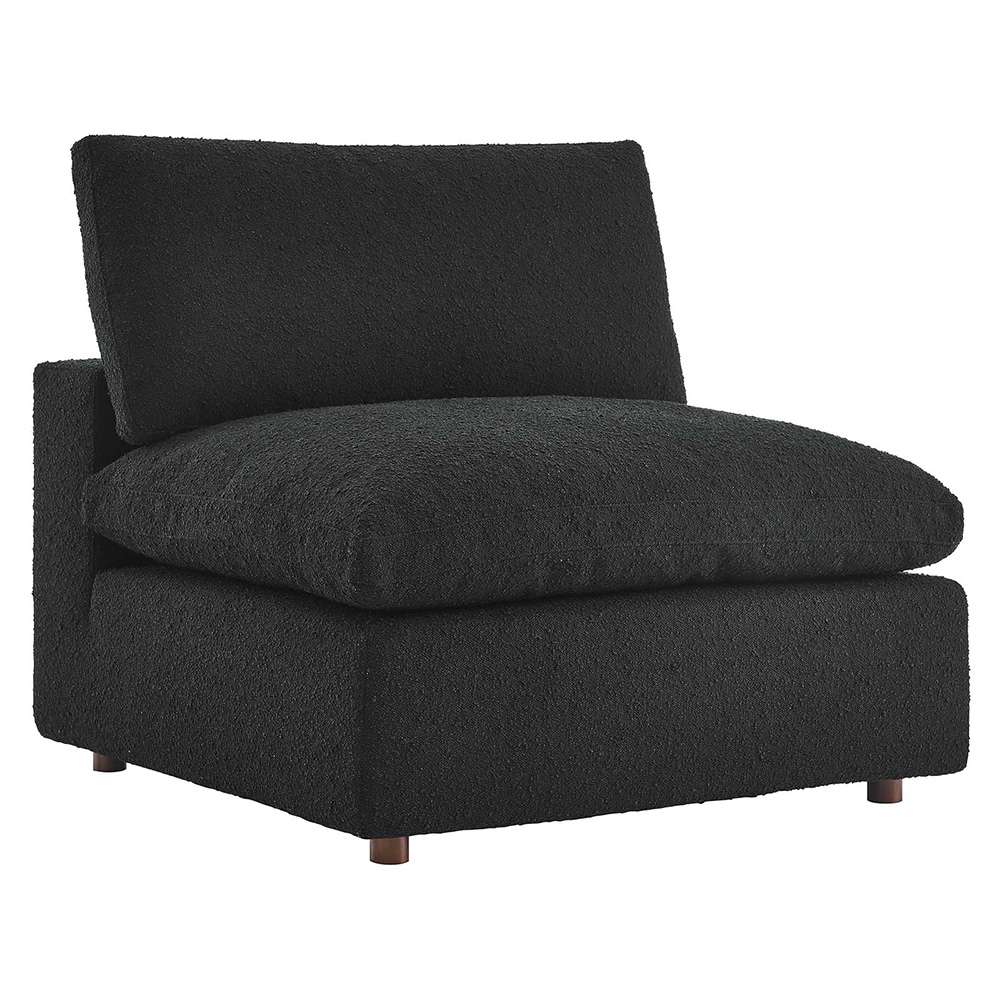 Modway - Commix Down Filled Overstuffed Boucle Fabric Armless Chair - EEI-6257-BLK veiw 1