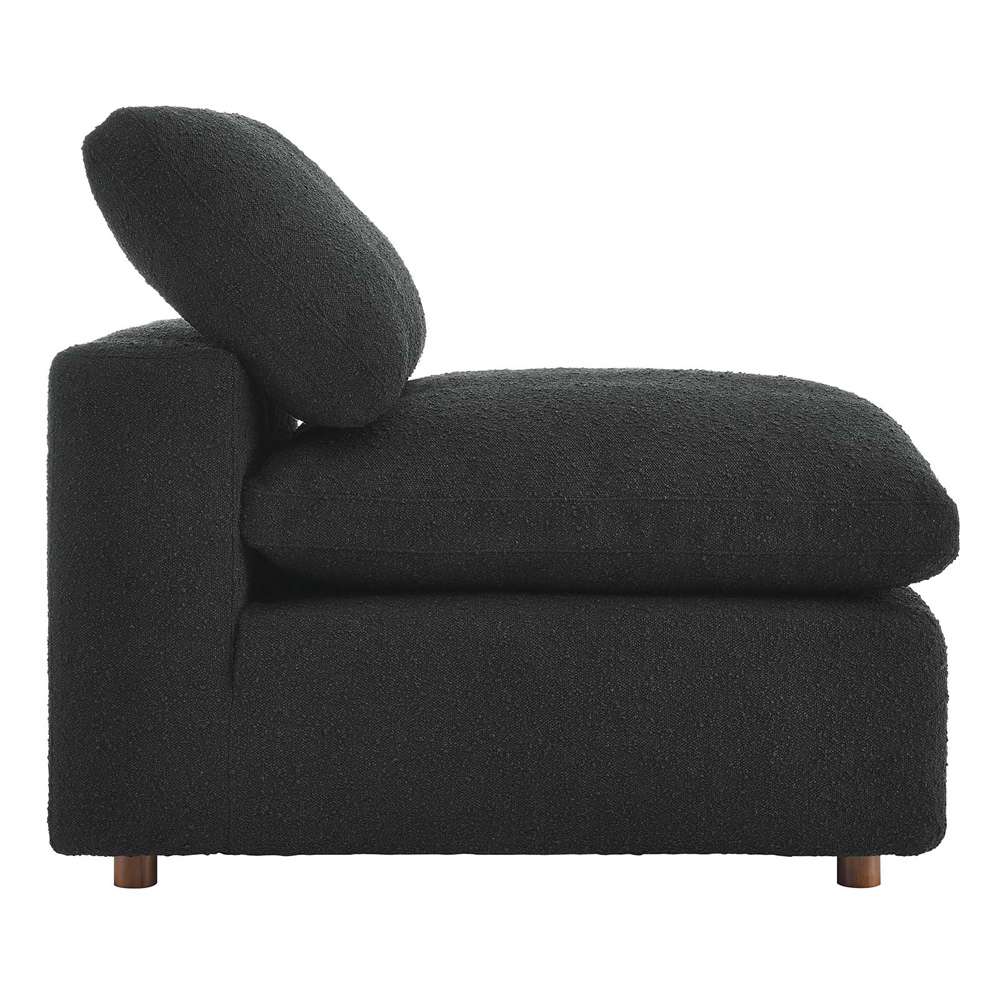 Modway - Commix Down Filled Overstuffed Boucle Fabric Armless Chair - EEI-6257-BLK veiw 3