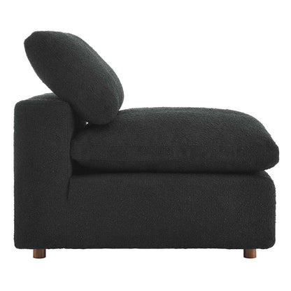 Modway - Commix Down Filled Overstuffed Boucle Fabric Armless Chair - EEI-6257-BLK veiw 3