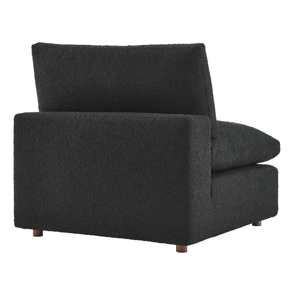 Modway - Commix Down Filled Overstuffed Boucle Fabric Armless Chair - EEI-6257-BLK veiw 4