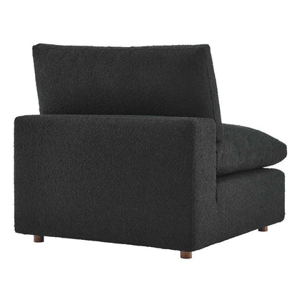 Modway - Commix Down Filled Overstuffed Boucle Fabric Armless Chair - EEI-6257-BLK veiw 4