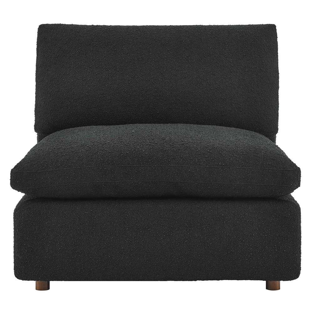 Modway - Commix Down Filled Overstuffed Boucle Fabric Armless Chair - EEI-6257-BLK veiw 5
