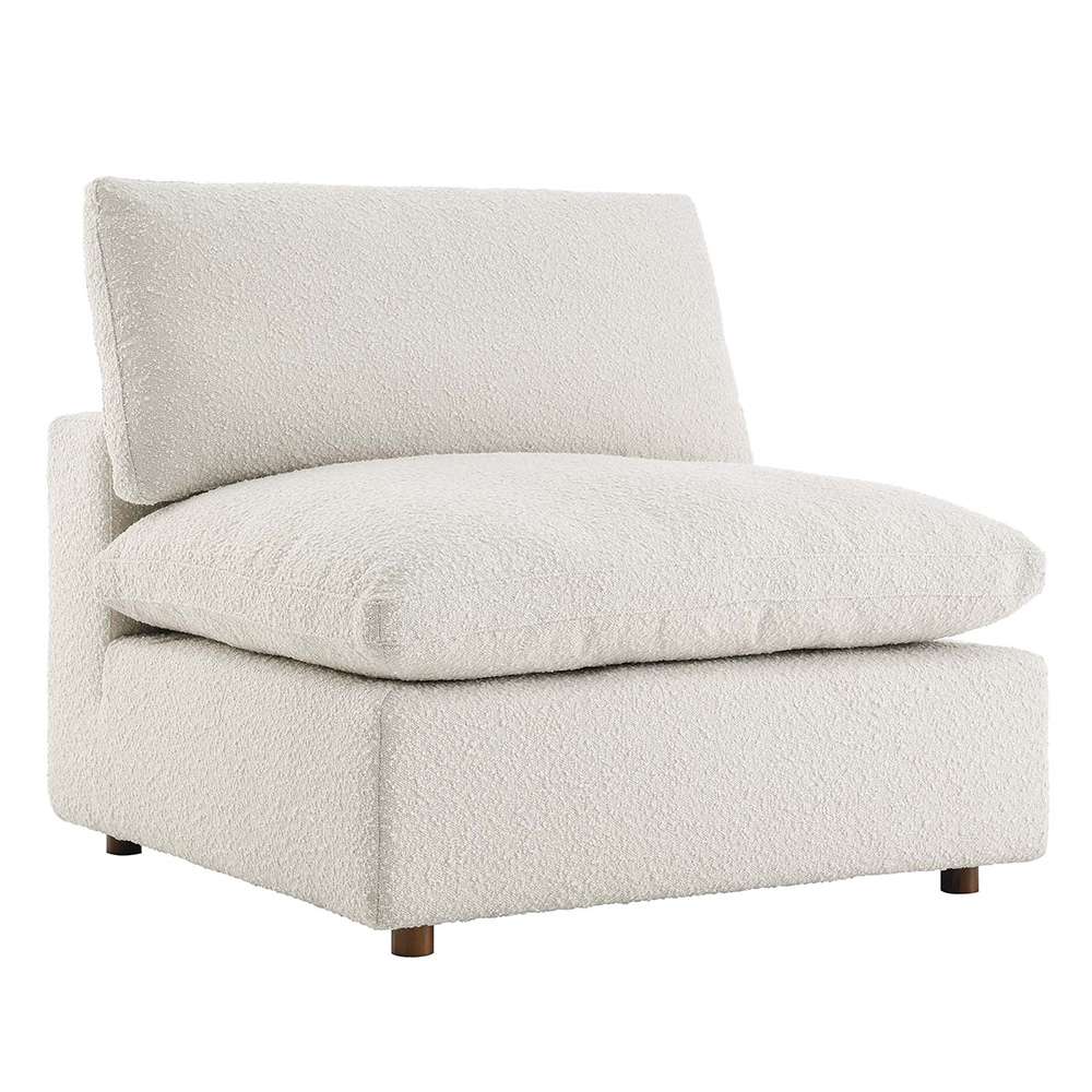 Modway - Commix Down Filled Overstuffed Boucle Fabric Armless Chair - EEI-6257-IVO veiw 1