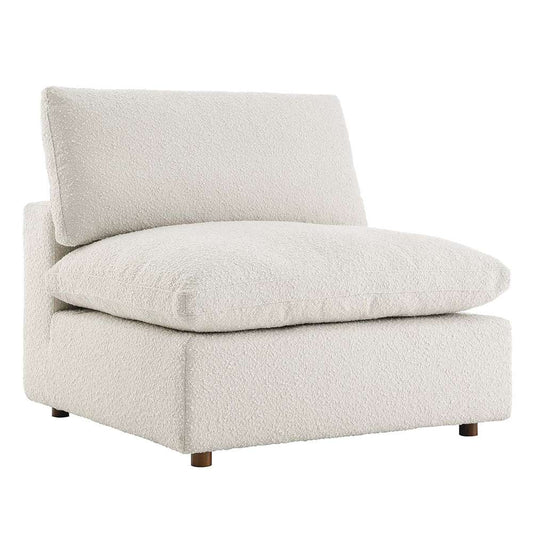 Modway - Commix Down Filled Overstuffed Boucle Fabric Armless Chair - EEI-6257-IVO veiw 1